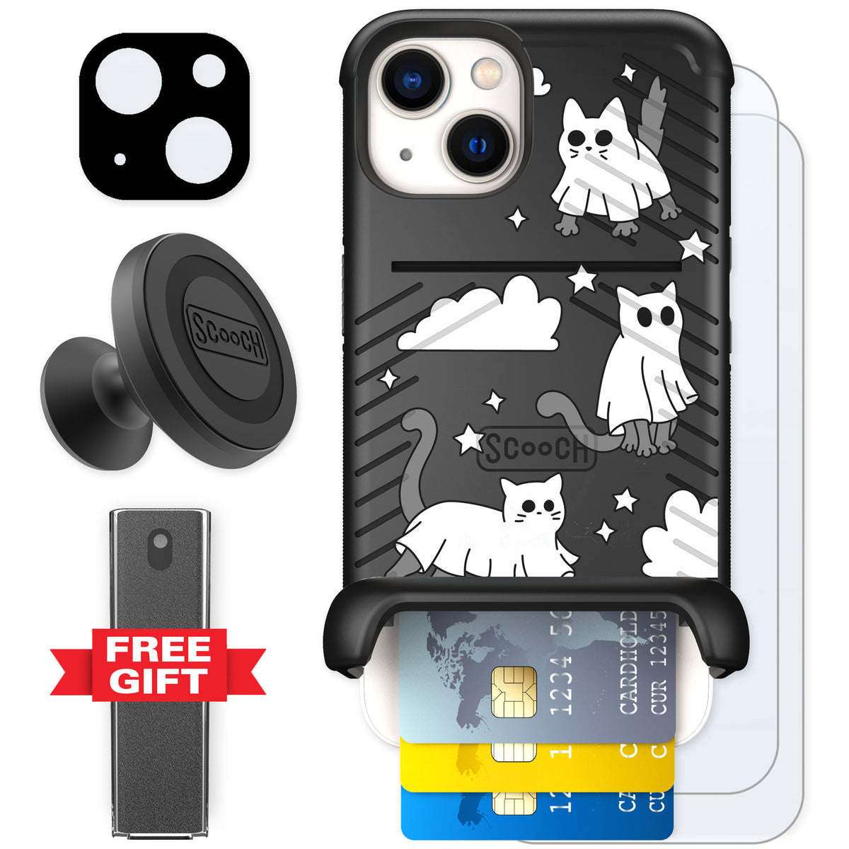 Scooch Wingmate Scaredy Cats for iPhone 13 — Defender Bundle