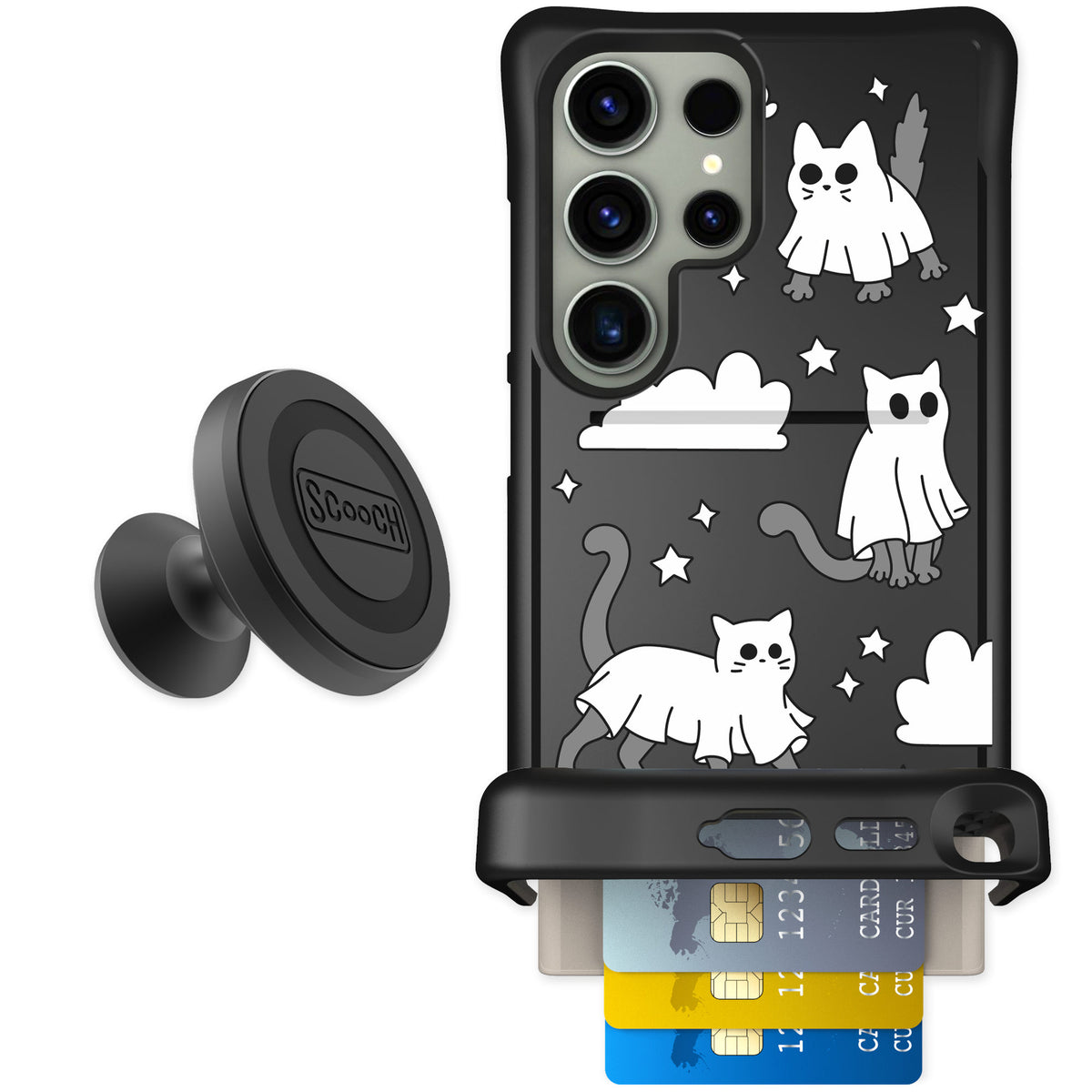 Scooch Wingmate Scaredy Cats for Galaxy S24 Ultra — Starter Bundle