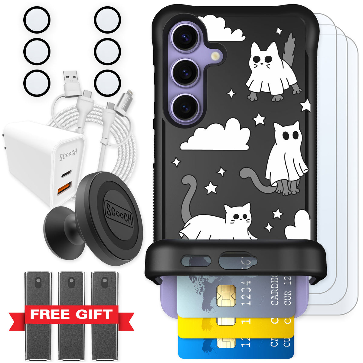 Scooch Wingmate Scaredy Cats for Galaxy S24 — Ultimate Bundle