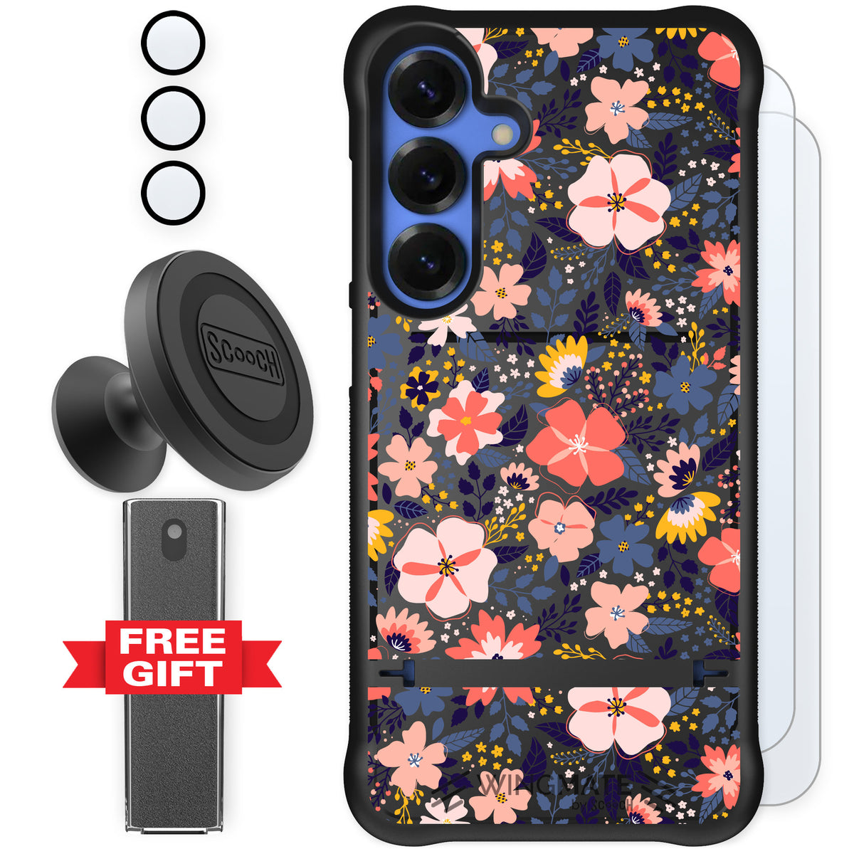 Scooch Wingmate Wildflowers for Galaxy S25+ — Defender Bundle