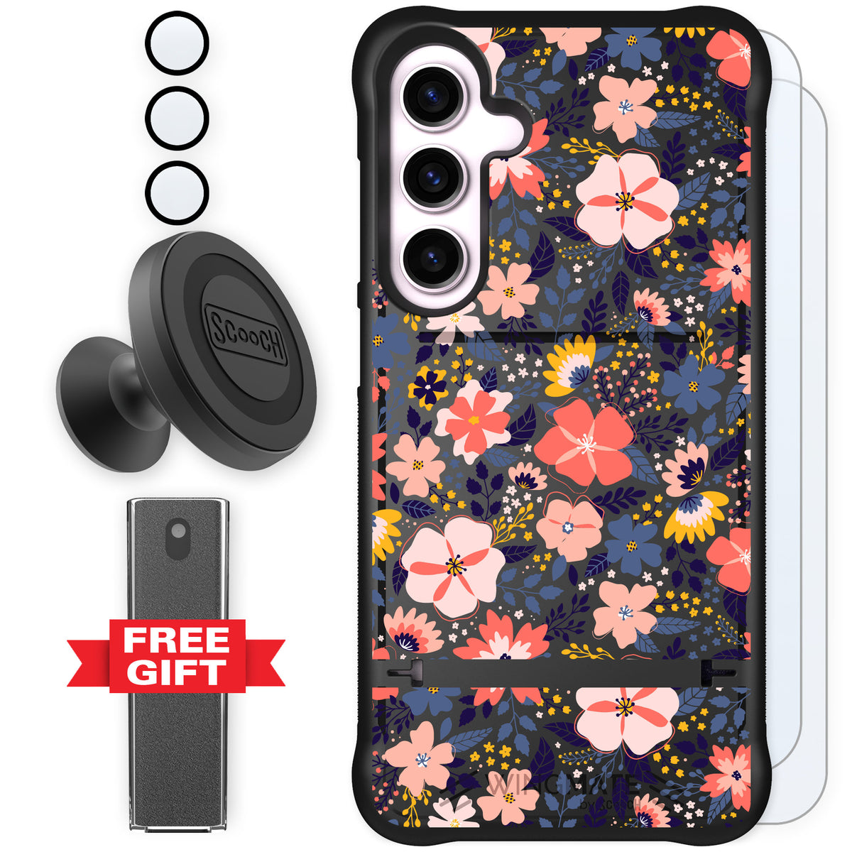 Scooch Wingmate Wildflowers for Galaxy S24+ — Defender Bundle