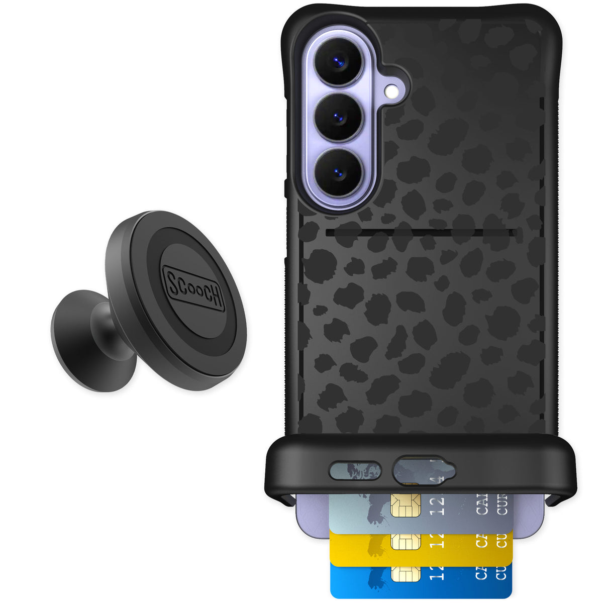 Scooch Wingmate Black Leopard for Galaxy S26+ β Starter Bundle