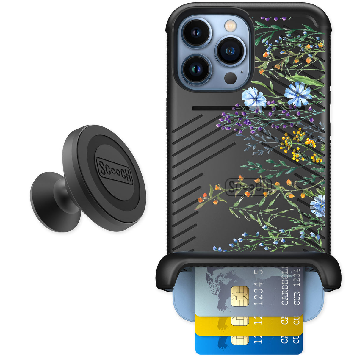 Scooch Wingmate Meadow Bloom for iPhone 13 Pro Max β Starter Bundle