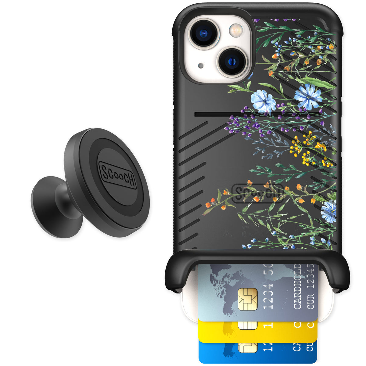 Scooch Wingmate Meadow Bloom for iPhone 13 β Starter Bundle