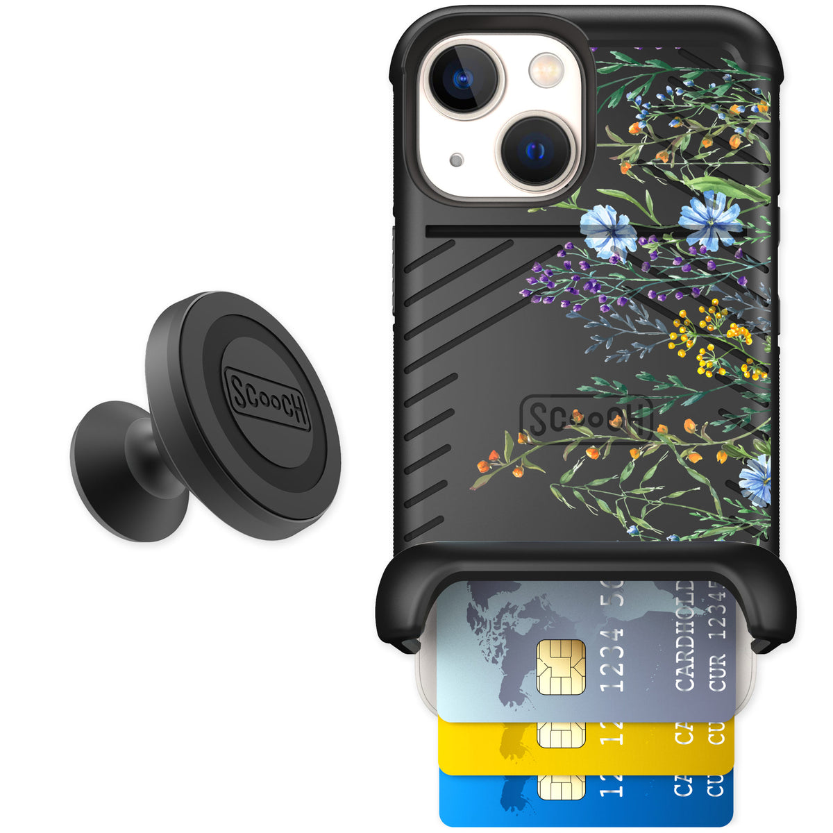 Scooch Wingmate Meadow Bloom for iPhone 13 mini β Starter Bundle