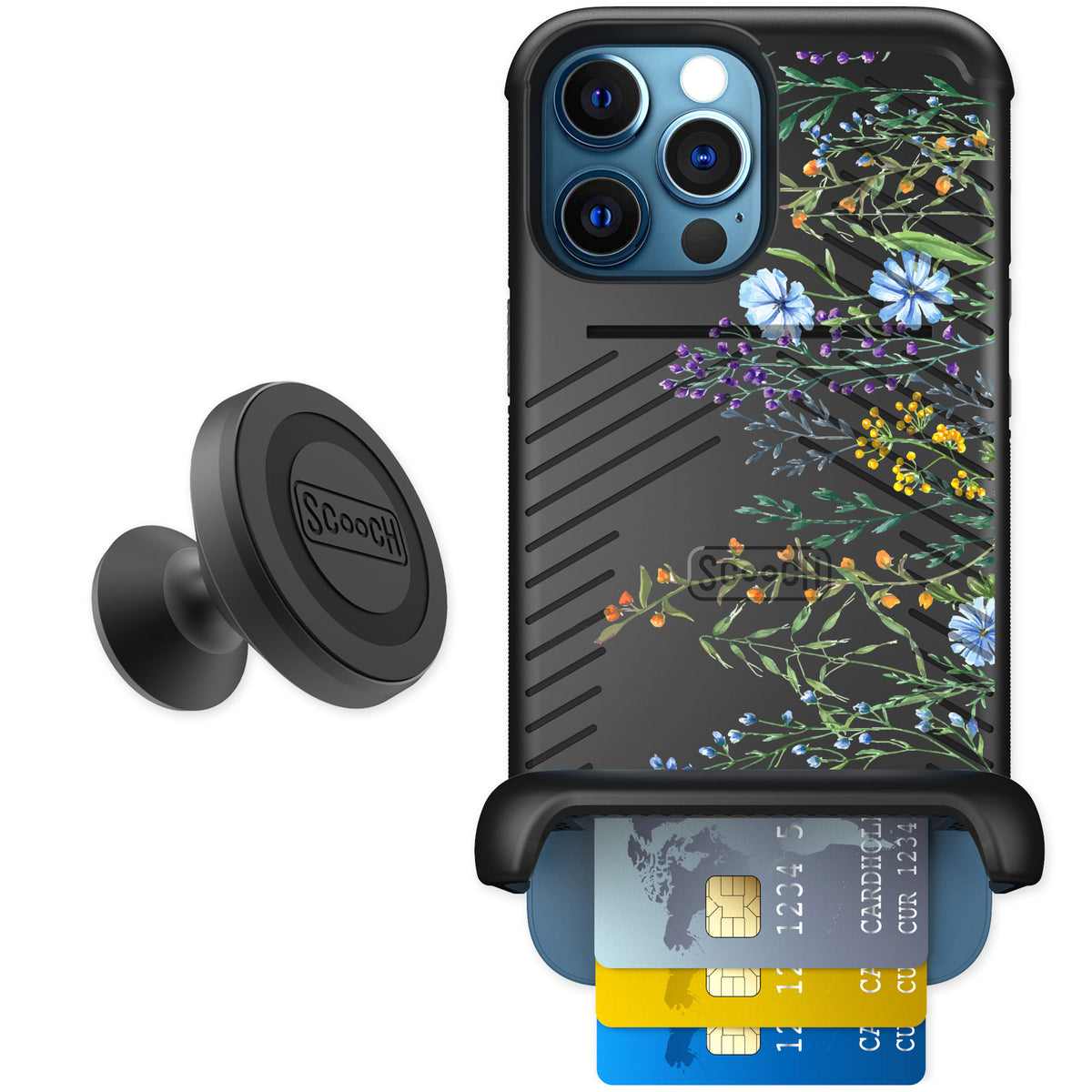 Scooch Wingmate Meadow Bloom for iPhone 12 Pro β Starter Bundle