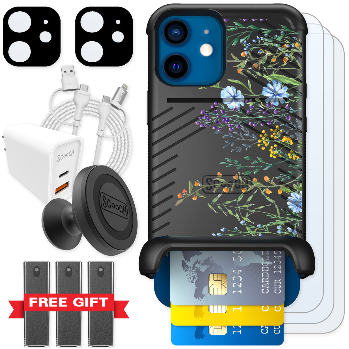Scooch Wingmate Meadow Bloom for iPhone 12 β Ultimate Bundle