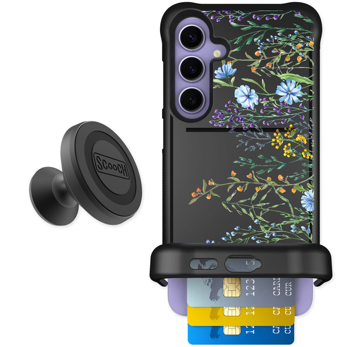 Scooch Wingmate Meadow Bloom for Galaxy S24+ β Starter Bundle