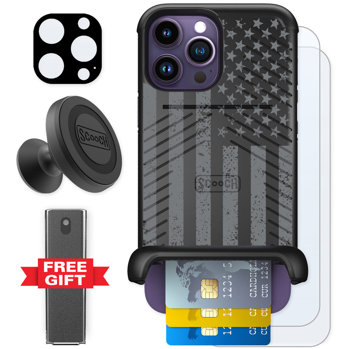 Scooch Wingmate Weathered Glory for iPhone 14 Pro Max β Defender Bundle