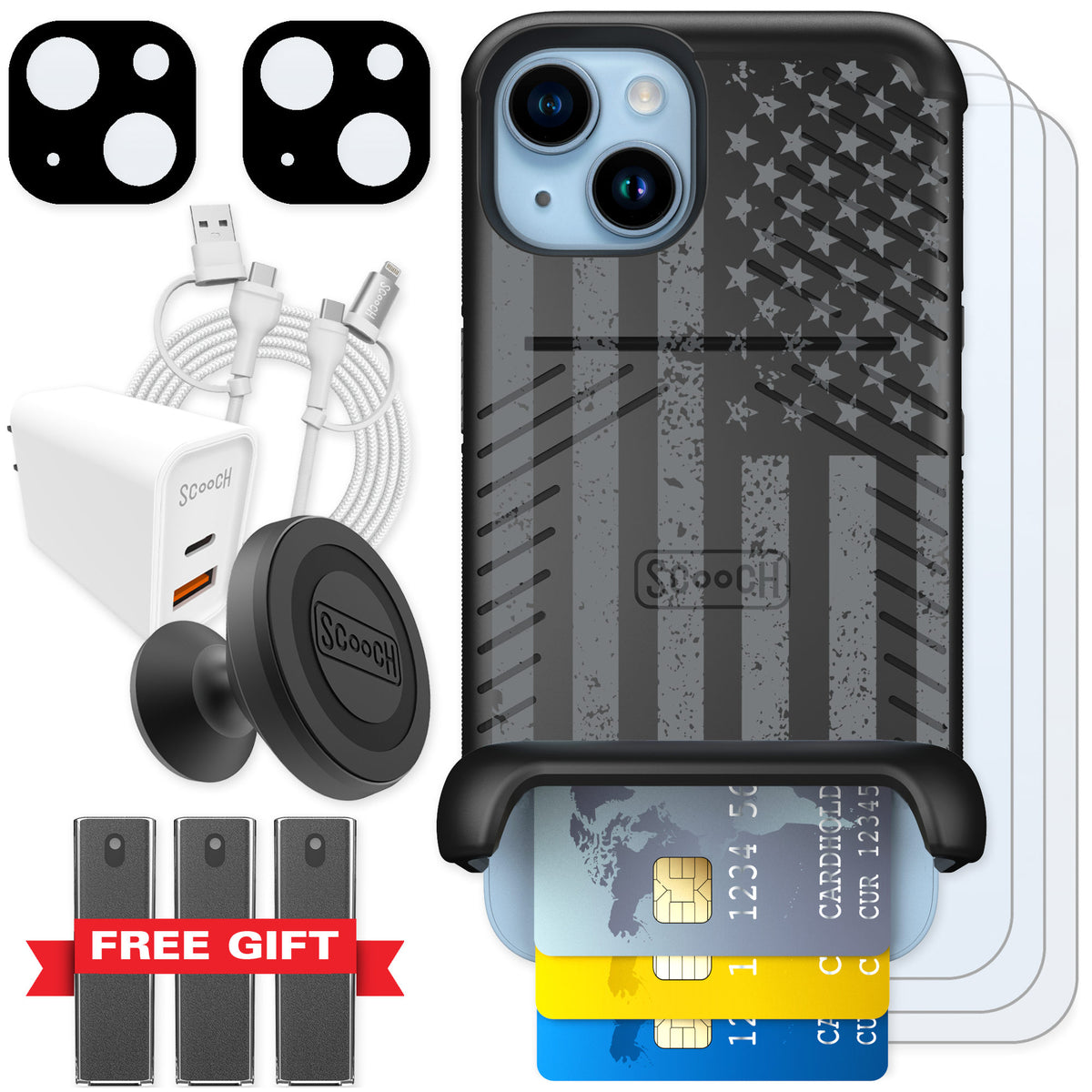 Scooch Wingmate Weathered Glory for iPhone 14 β Ultimate Bundle