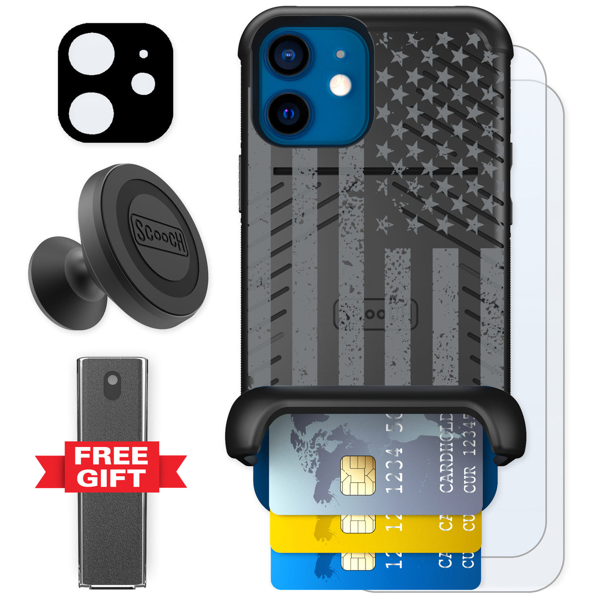 Scooch Wingmate Weathered Glory for iPhone 12 mini β Defender Bundle