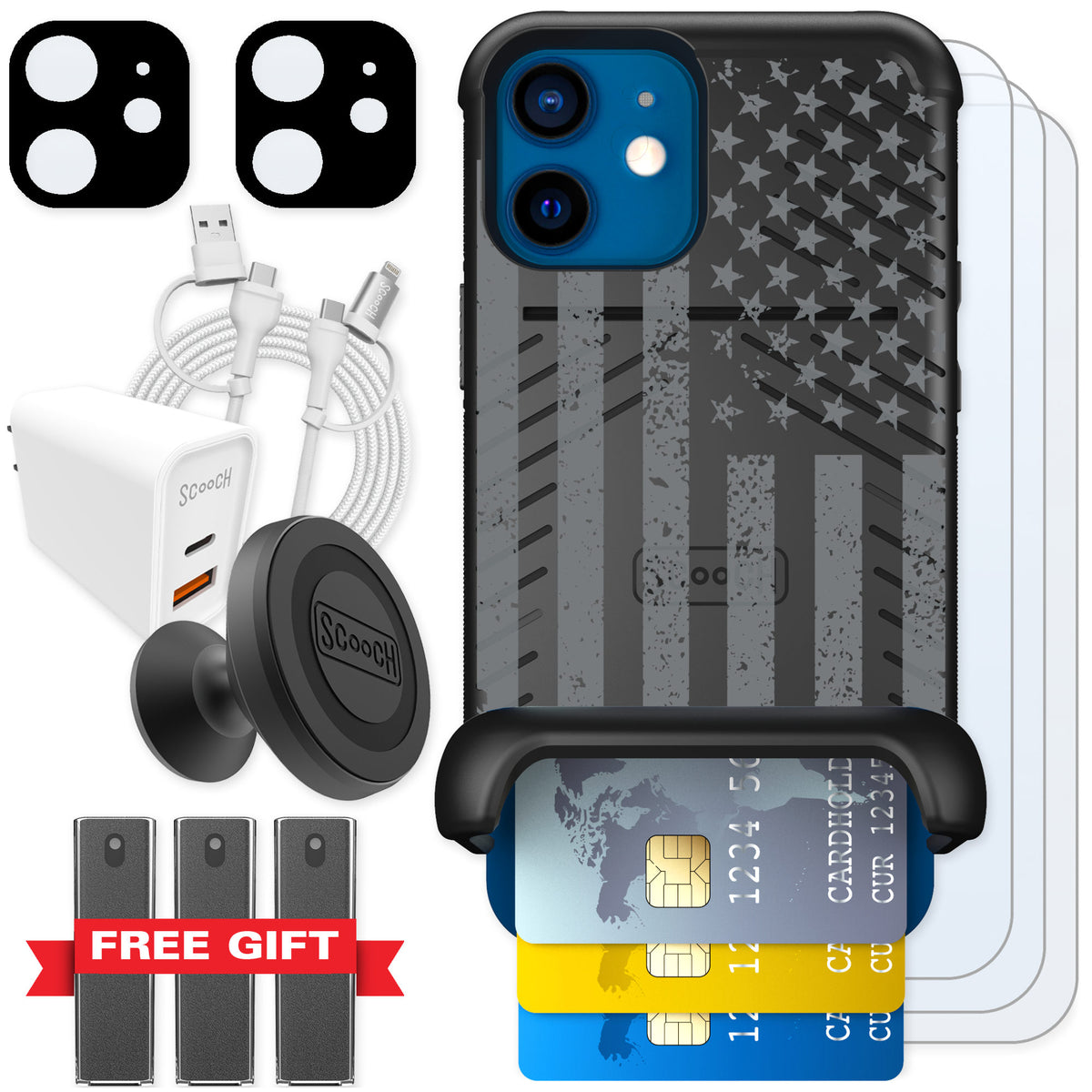 Scooch Wingmate Weathered Glory for iPhone 12 mini β Ultimate Bundle