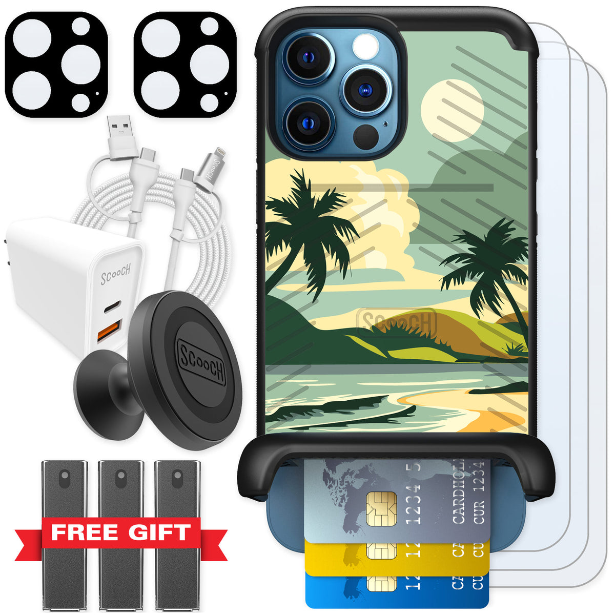 Scooch Wingmate Paradise Cove for iPhone 12 Pro Max β Ultimate Bundle
