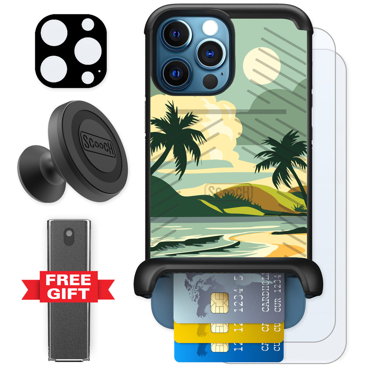 Scooch Wingmate Paradise Cove for iPhone 12 Pro β Defender Bundle