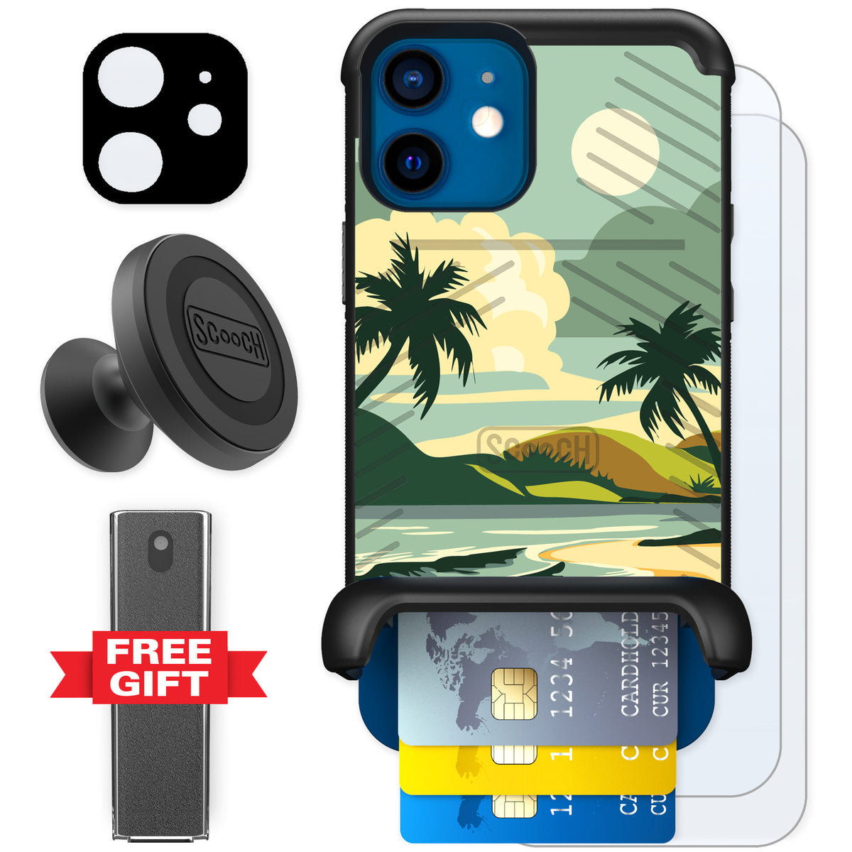 Scooch Wingmate Paradise Cove for iPhone 12 β Defender Bundle