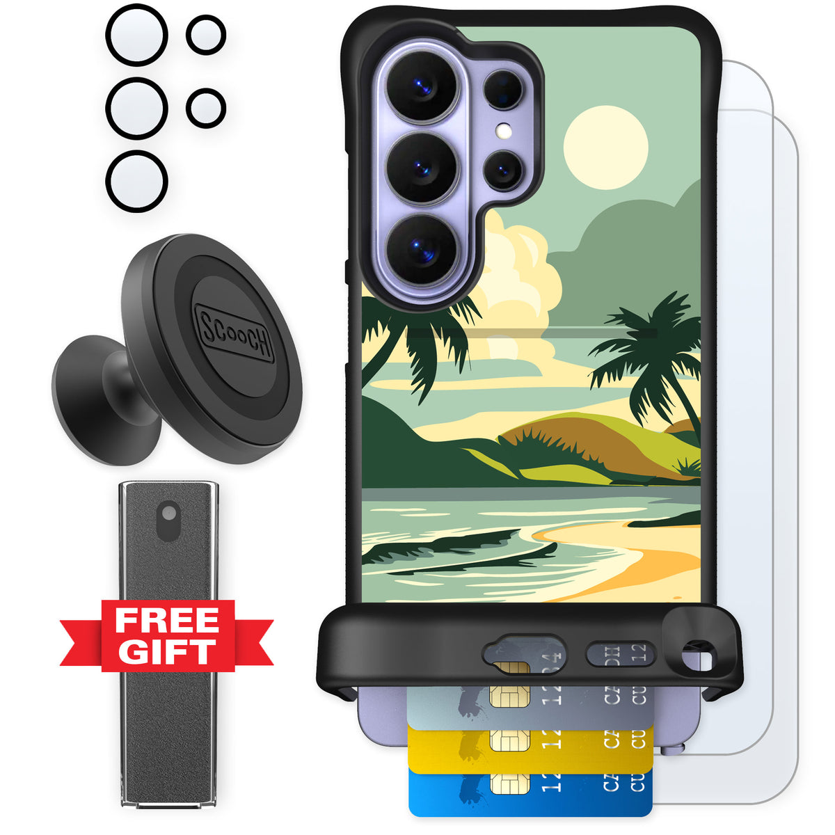 Scooch Wingmate Paradise Cove for Galaxy S26 Ultra β Defender Bundle