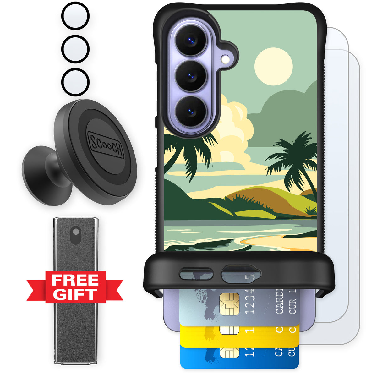 Scooch Wingmate Paradise Cove for Galaxy S26 β Defender Bundle