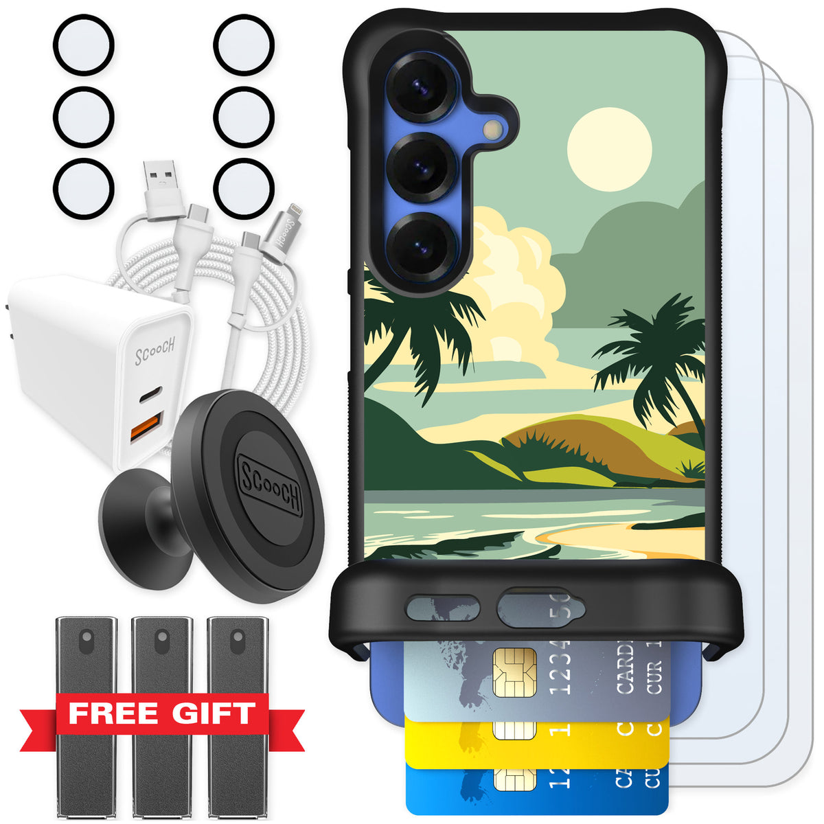 Scooch Wingmate Paradise Cove for Galaxy S25 β Ultimate Bundle