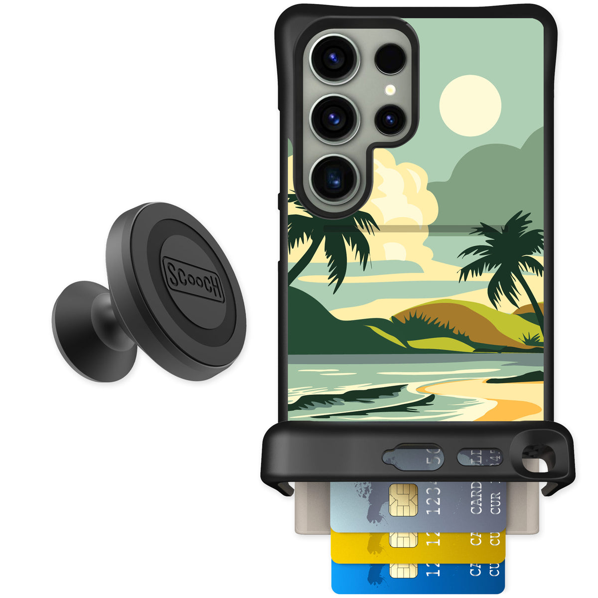 Scooch Wingmate Paradise Cove for Galaxy S24 Ultra β Starter Bundle