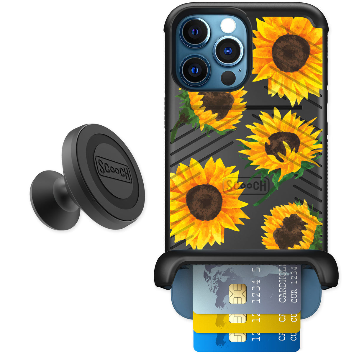 Scooch Wingmate Sunflower Frenzy for iPhone 12 Pro β Starter Bundle