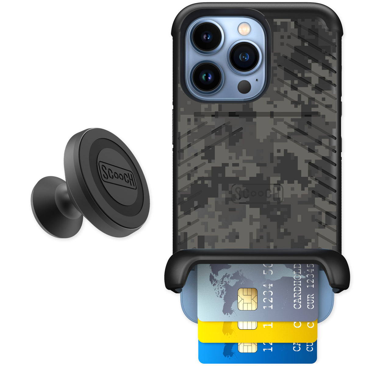 Scooch Wingmate Digi Camo for iPhone 13 Pro — Starter Bundle