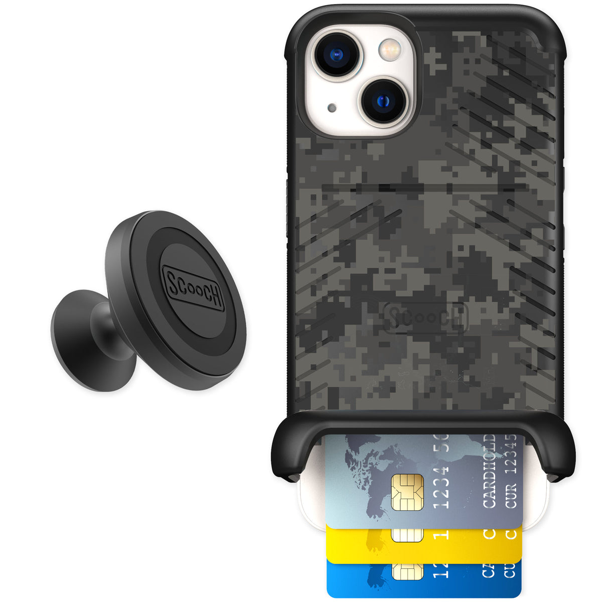 Scooch Wingmate Digi Camo for iPhone 13 — Starter Bundle