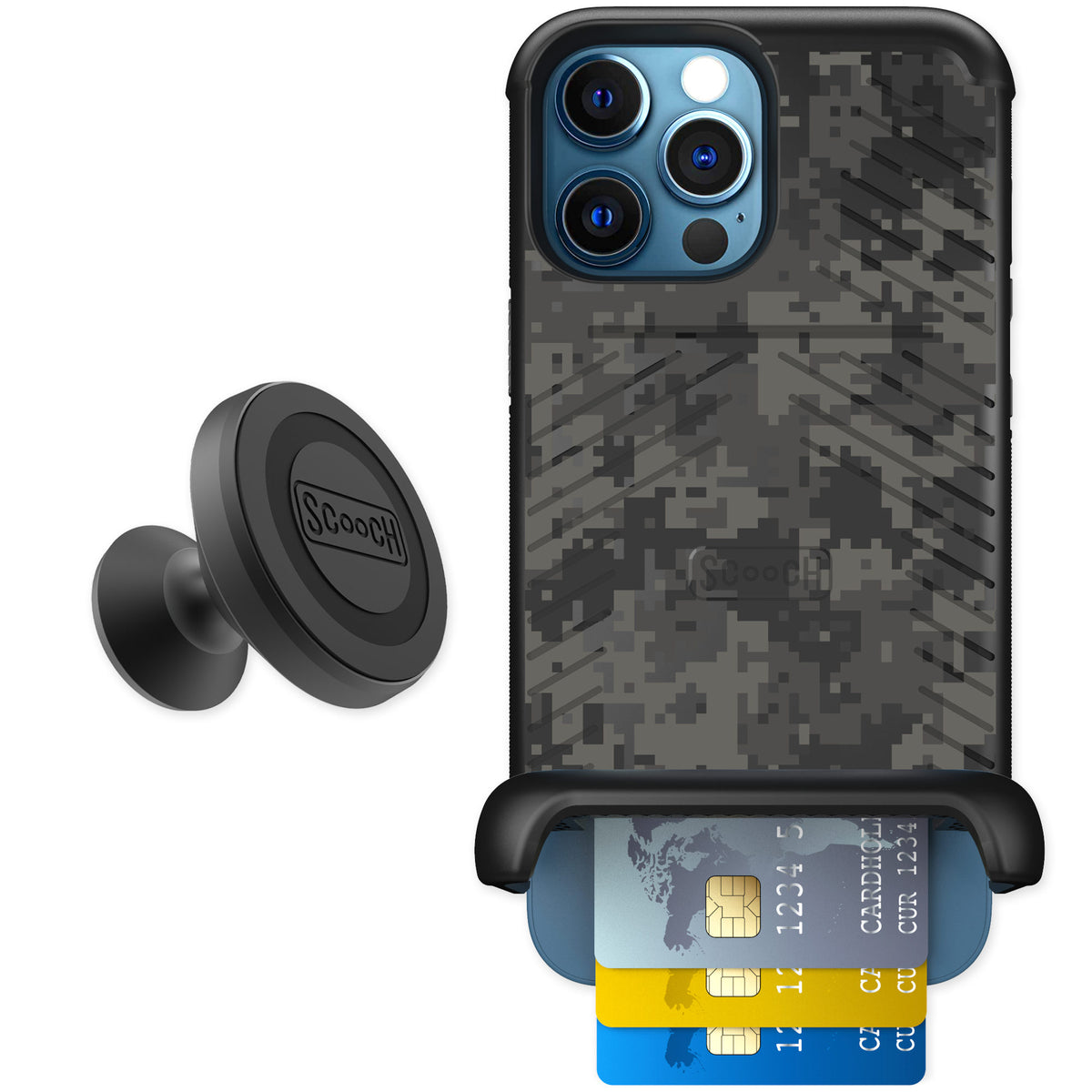 Scooch Wingmate Digi Camo for iPhone 12 Pro Max — Starter Bundle