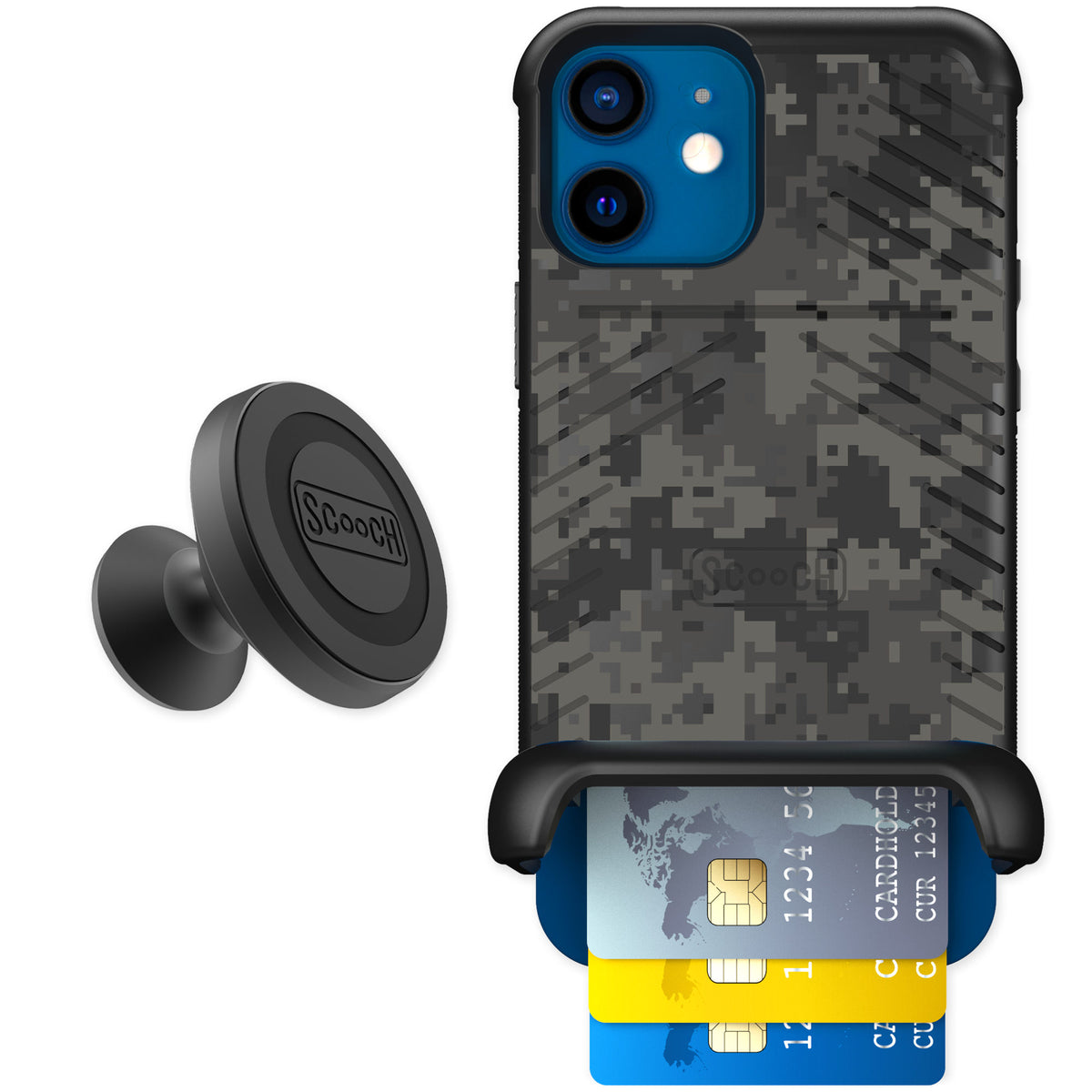 Scooch Wingmate Digi Camo for iPhone 12 — Starter Bundle