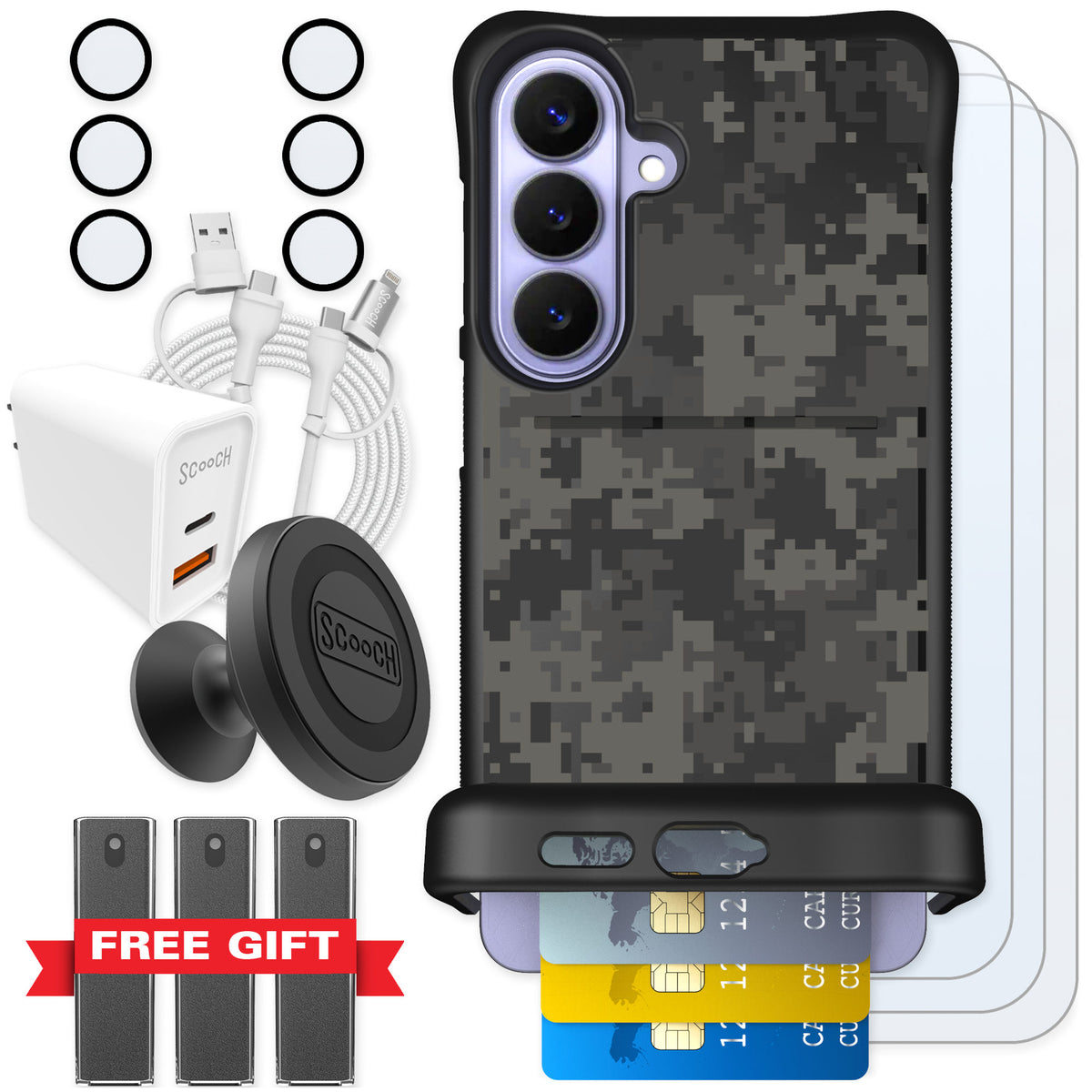 Scooch Wingmate Digi Camo for Galaxy S26+ — Ultimate Bundle