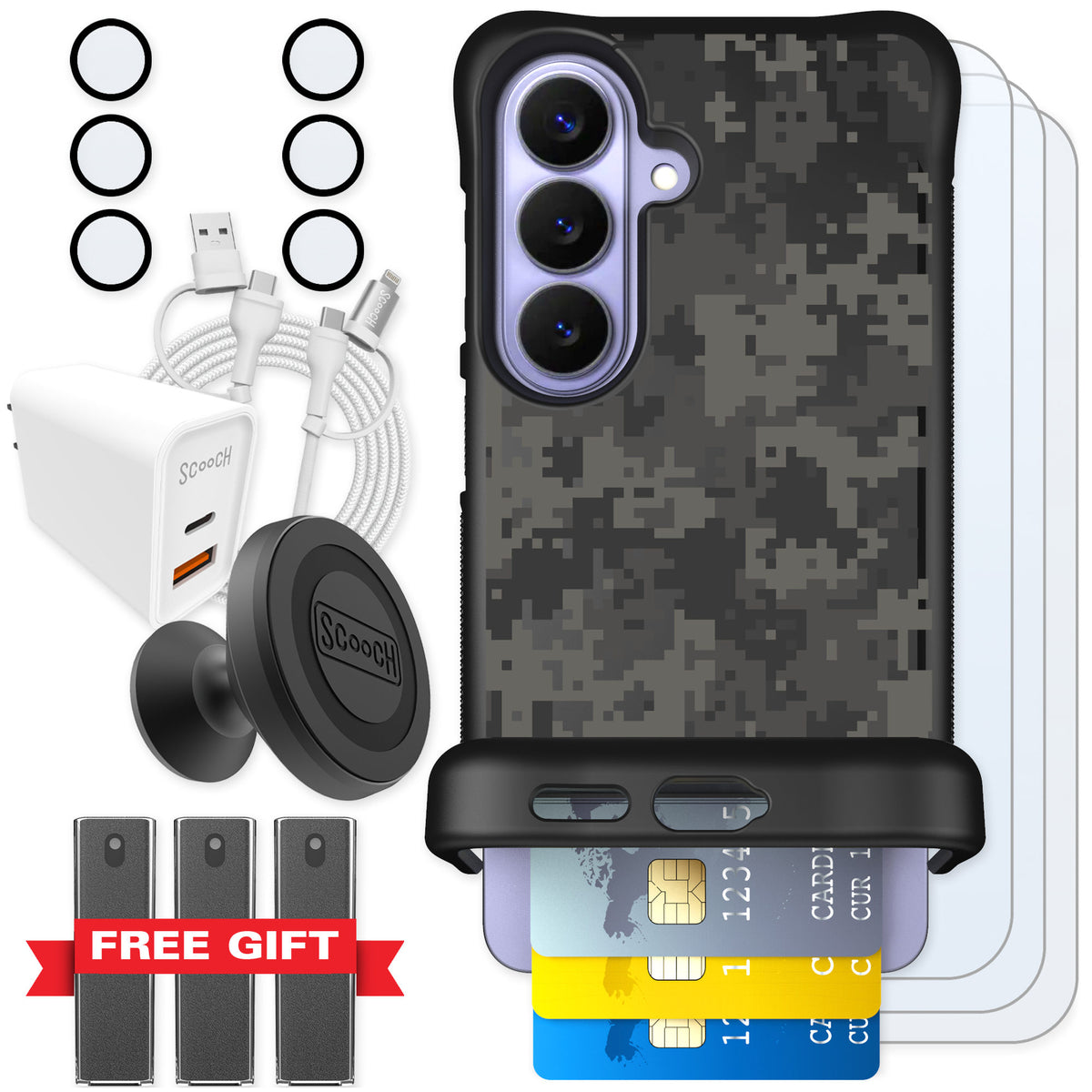 Scooch Wingmate Digi Camo for Galaxy S26 — Ultimate Bundle