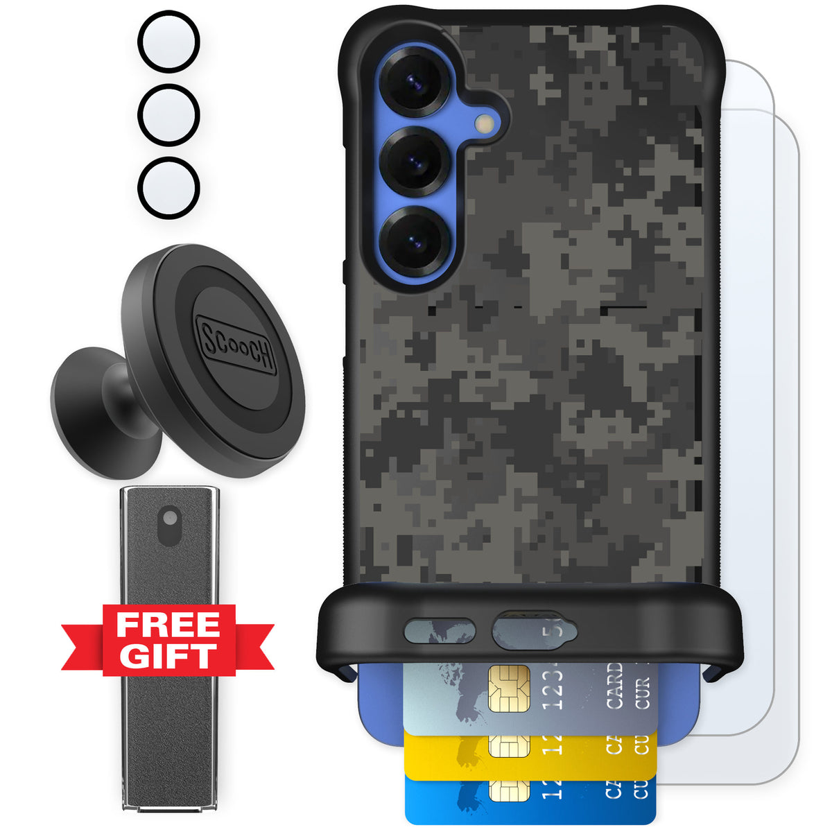 Scooch Wingmate Digi Camo for Galaxy S25+ — Defender Bundle