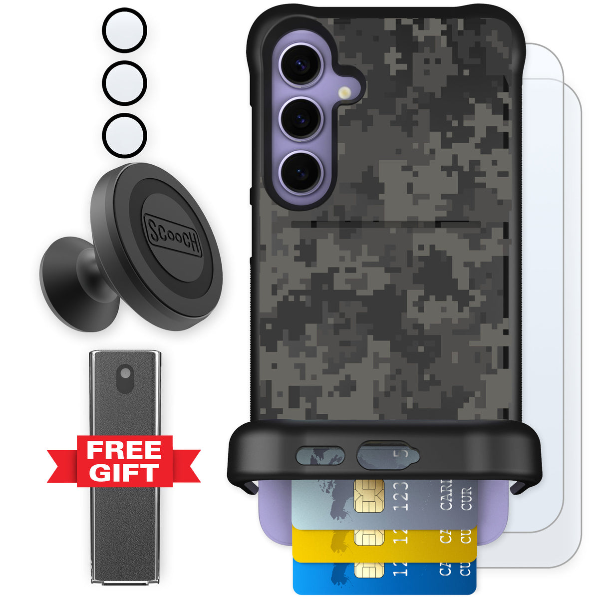 Scooch Wingmate Digi Camo for Galaxy S24+ — Defender Bundle