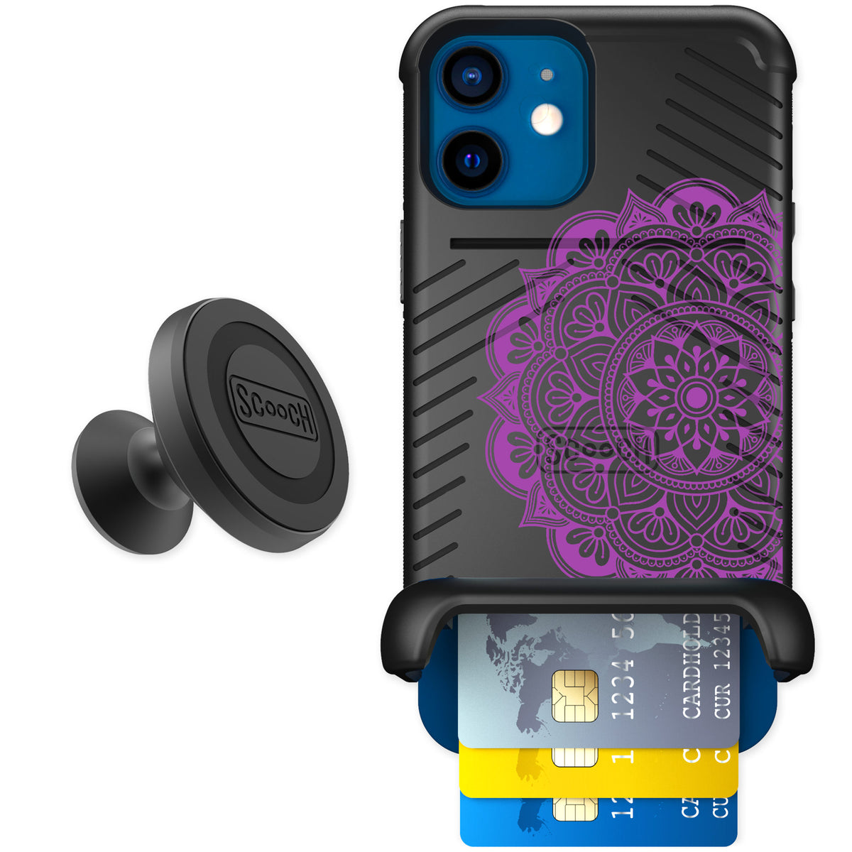 Scooch Wingmate Mandala Dreams for iPhone 12 — Starter Bundle