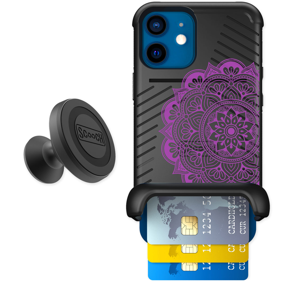 Scooch Wingmate Mandala Dreams for iPhone 12 mini — Starter Bundle