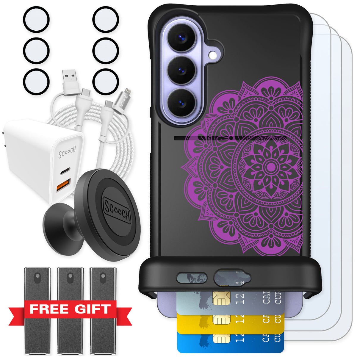 Scooch Wingmate Mandala Dreams for Galaxy S26+ — Ultimate Bundle