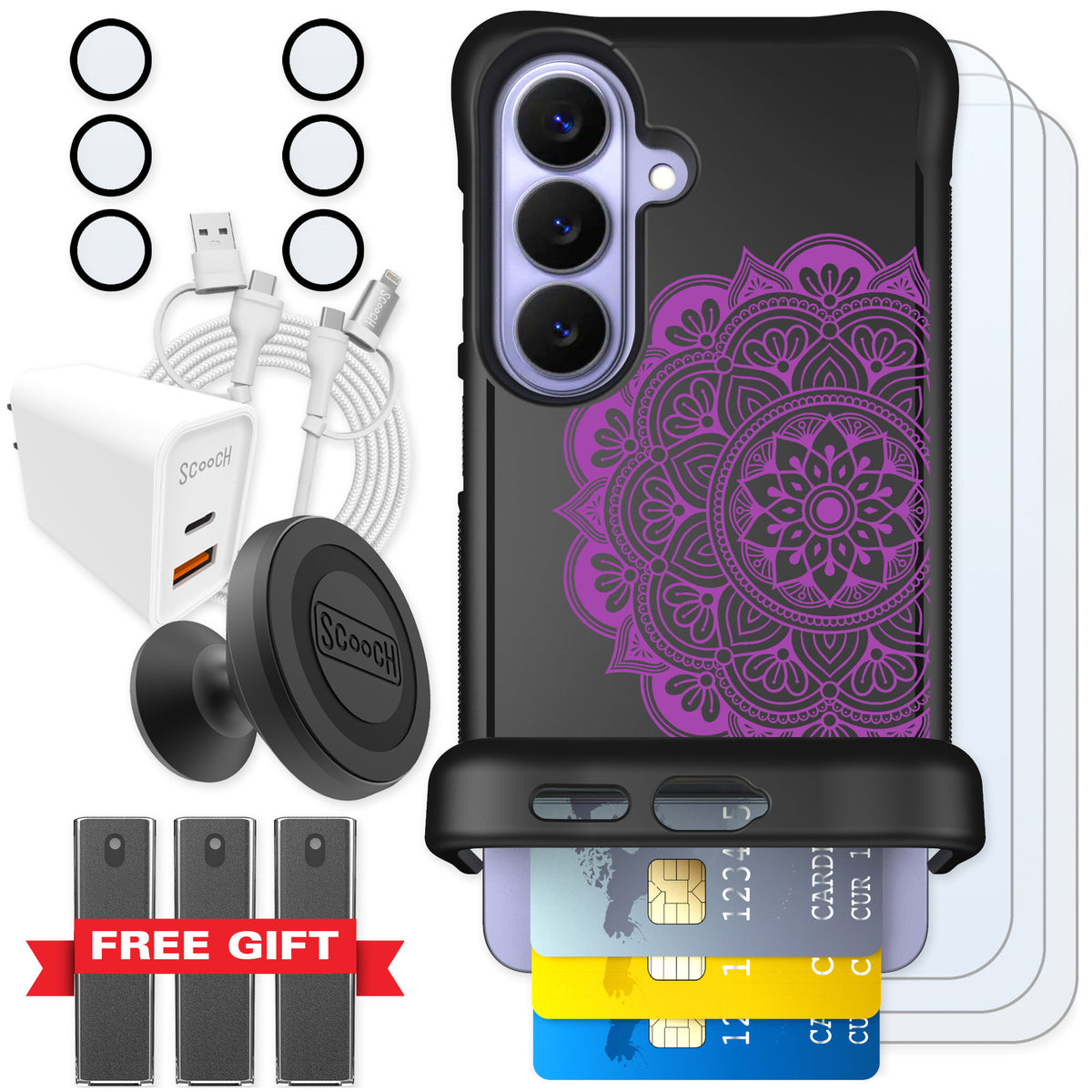 Scooch Wingmate Mandala Dreams for Galaxy S26 — Ultimate Bundle