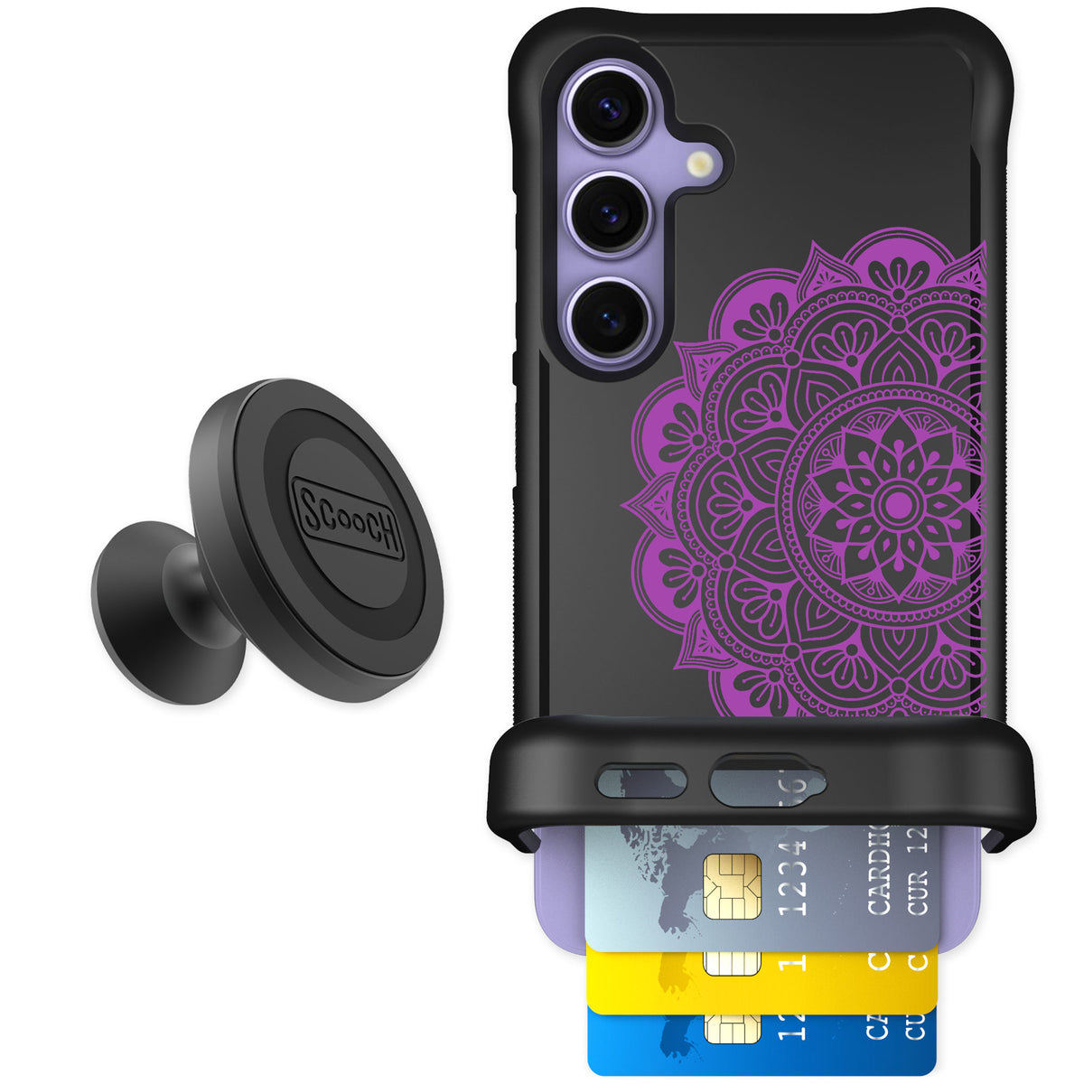Scooch Wingmate Mandala Dreams for Galaxy S24 — Starter Bundle