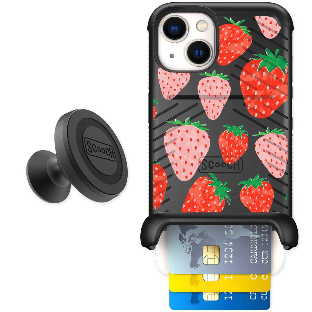 Scooch Wingmate Strawberry Fields for iPhone 13 — Starter Bundle