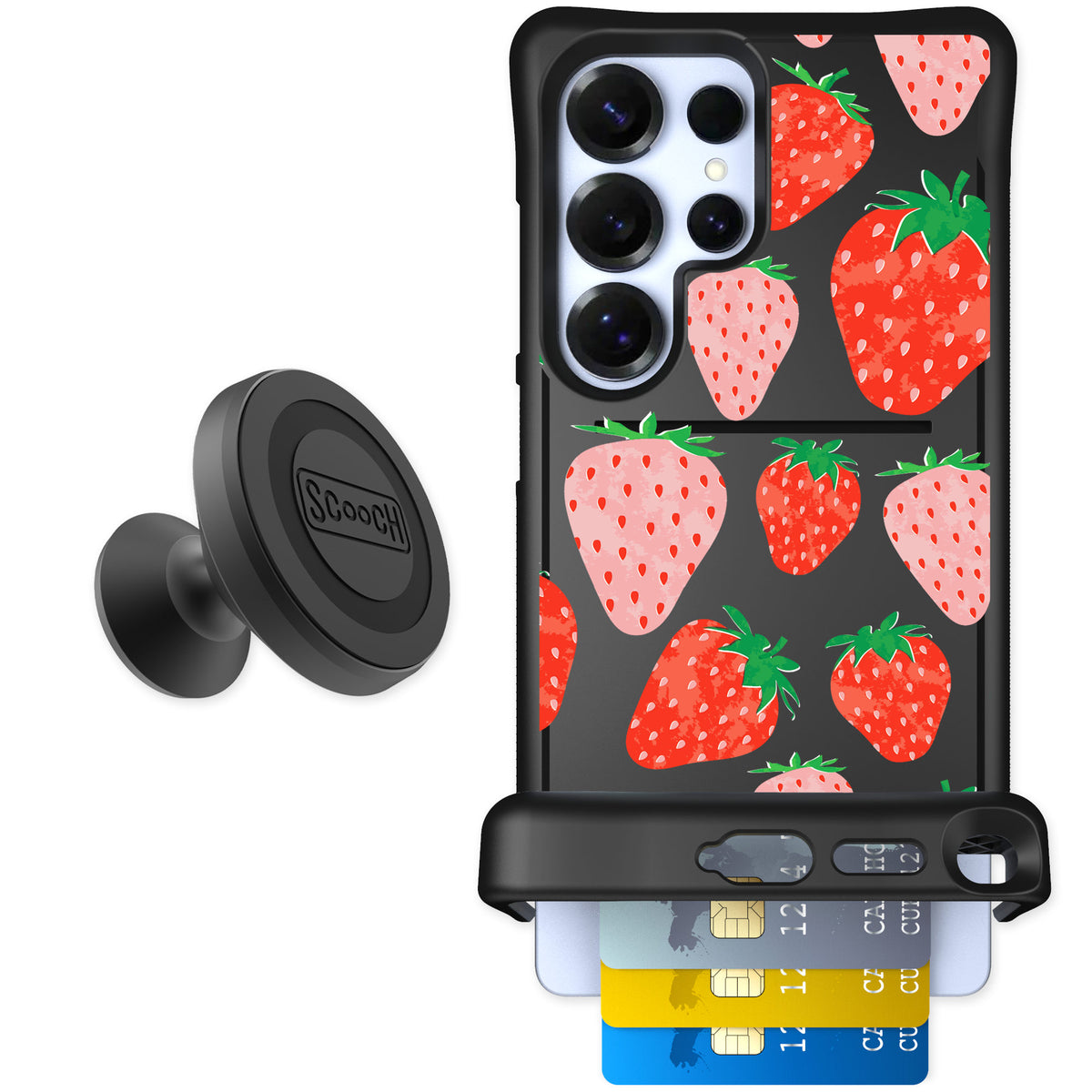 Scooch Wingmate Strawberry Fields for Galaxy S25 Ultra — Starter Bundle