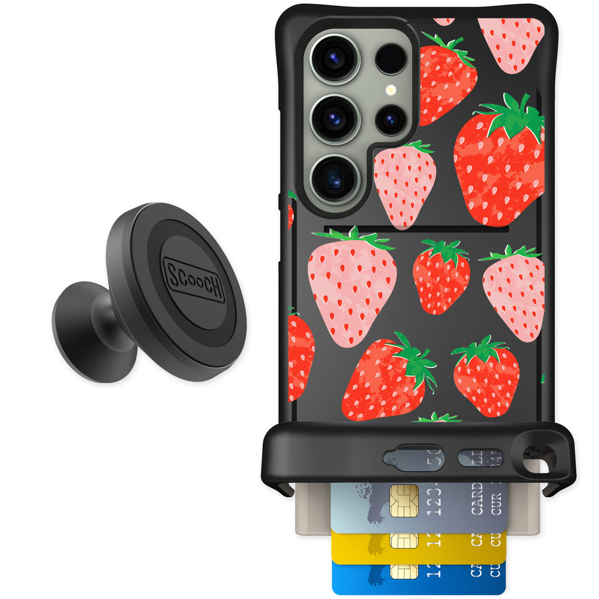 Scooch Wingmate Strawberry Fields for Galaxy S24 Ultra — Starter Bundle