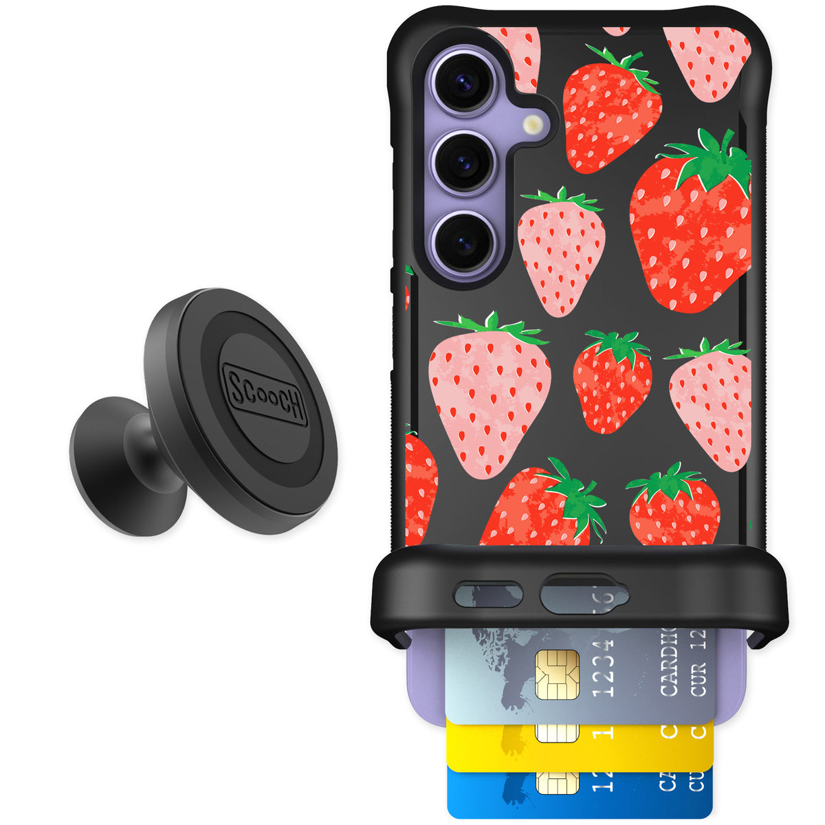 Scooch Wingmate Strawberry Fields for Galaxy S24 — Starter Bundle