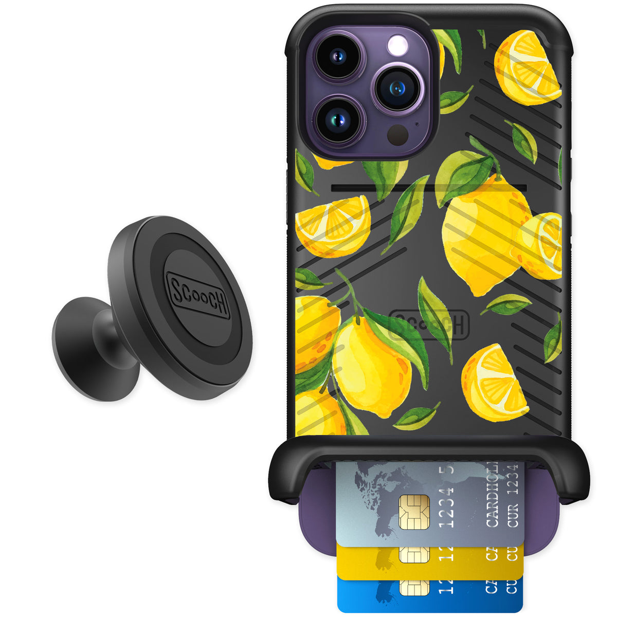 Scooch Wingmate Amalfi Lemons for iPhone 14 Pro Max — Starter Bundle