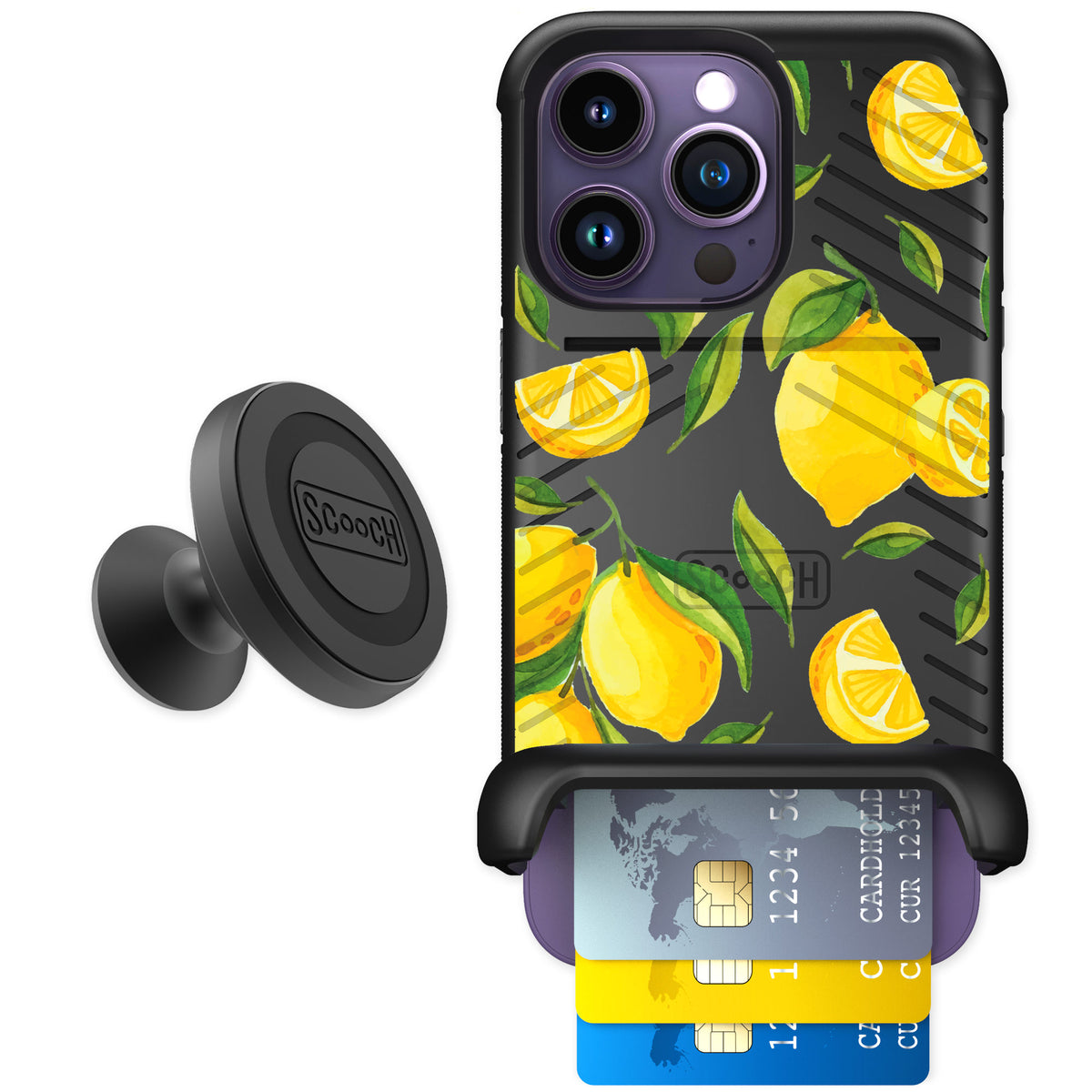 Scooch Wingmate Amalfi Lemons for iPhone 14 Pro — Starter Bundle