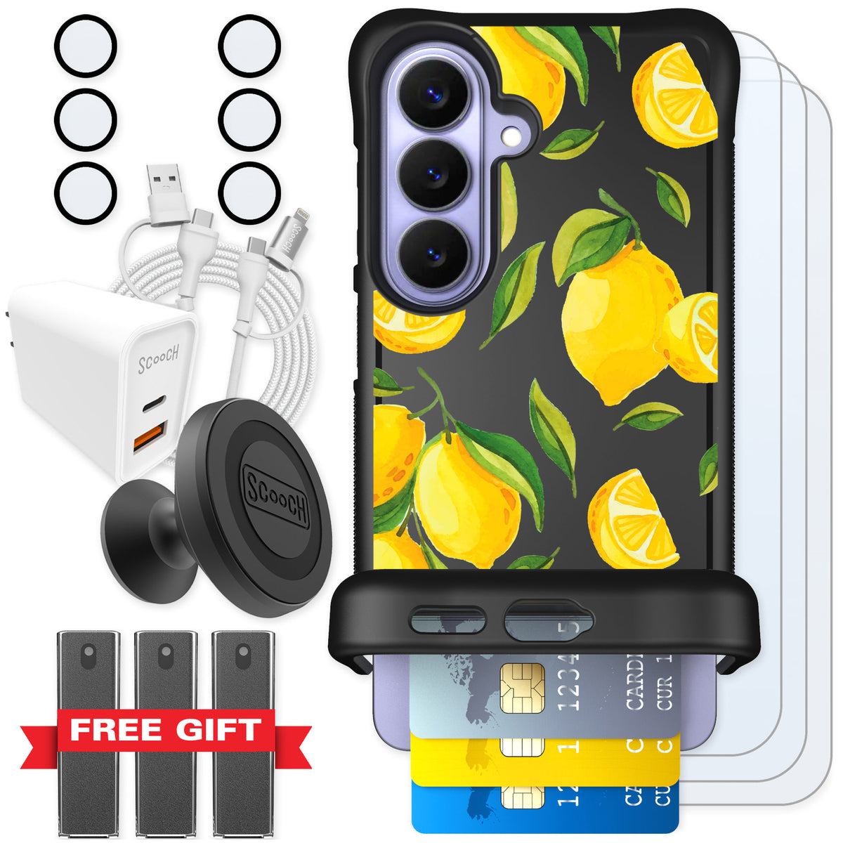 Scooch Wingmate Amalfi Lemons for Galaxy S26 — Ultimate Bundle