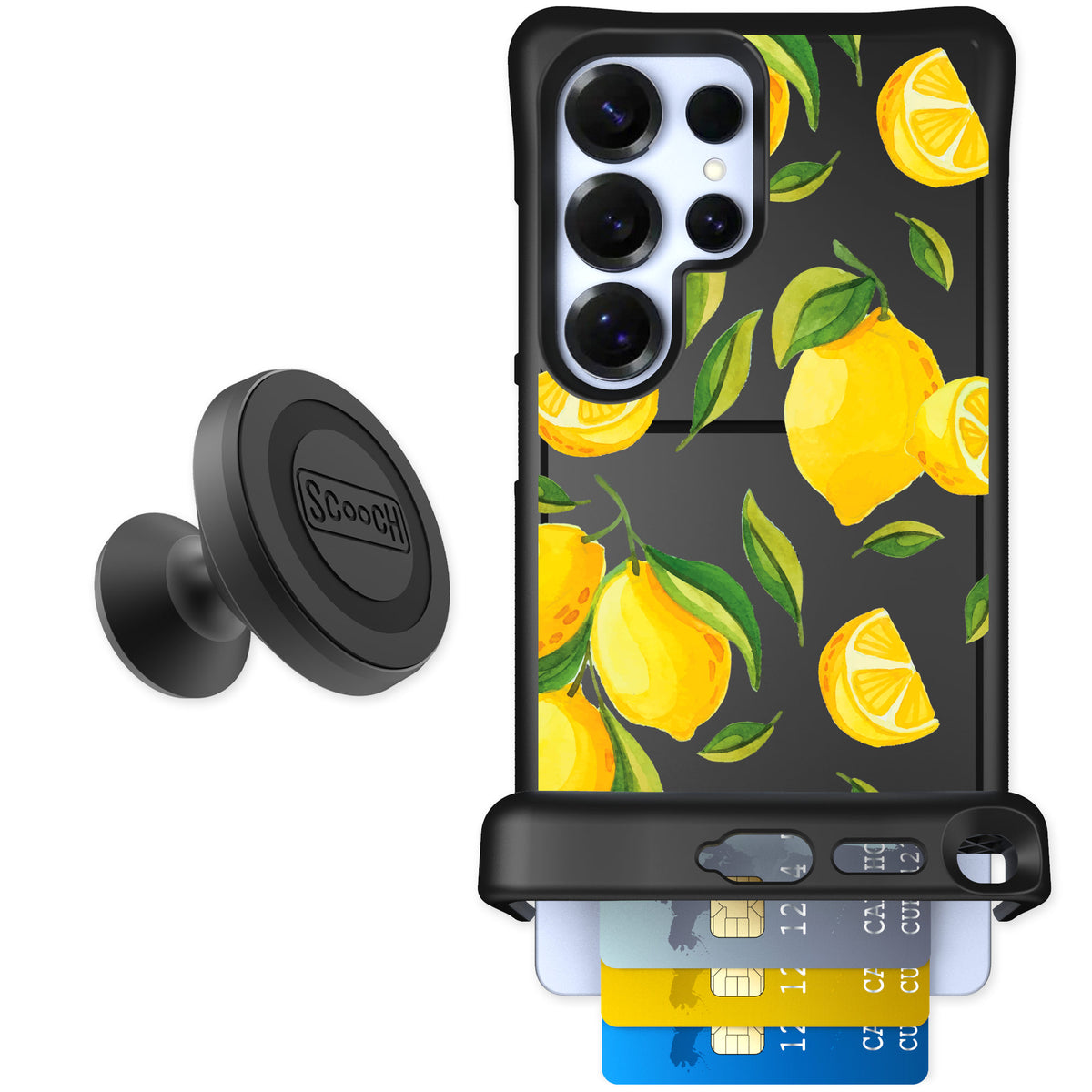 Scooch Wingmate Amalfi Lemons for Galaxy S25 Ultra — Starter Bundle