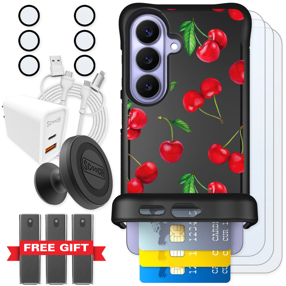 Scooch Wingmate Very Cherry for Galaxy S26 — Ultimate Bundle