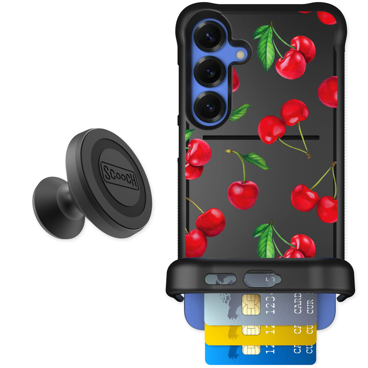 Scooch Wingmate Very Cherry for Galaxy S25+ — Starter Bundle