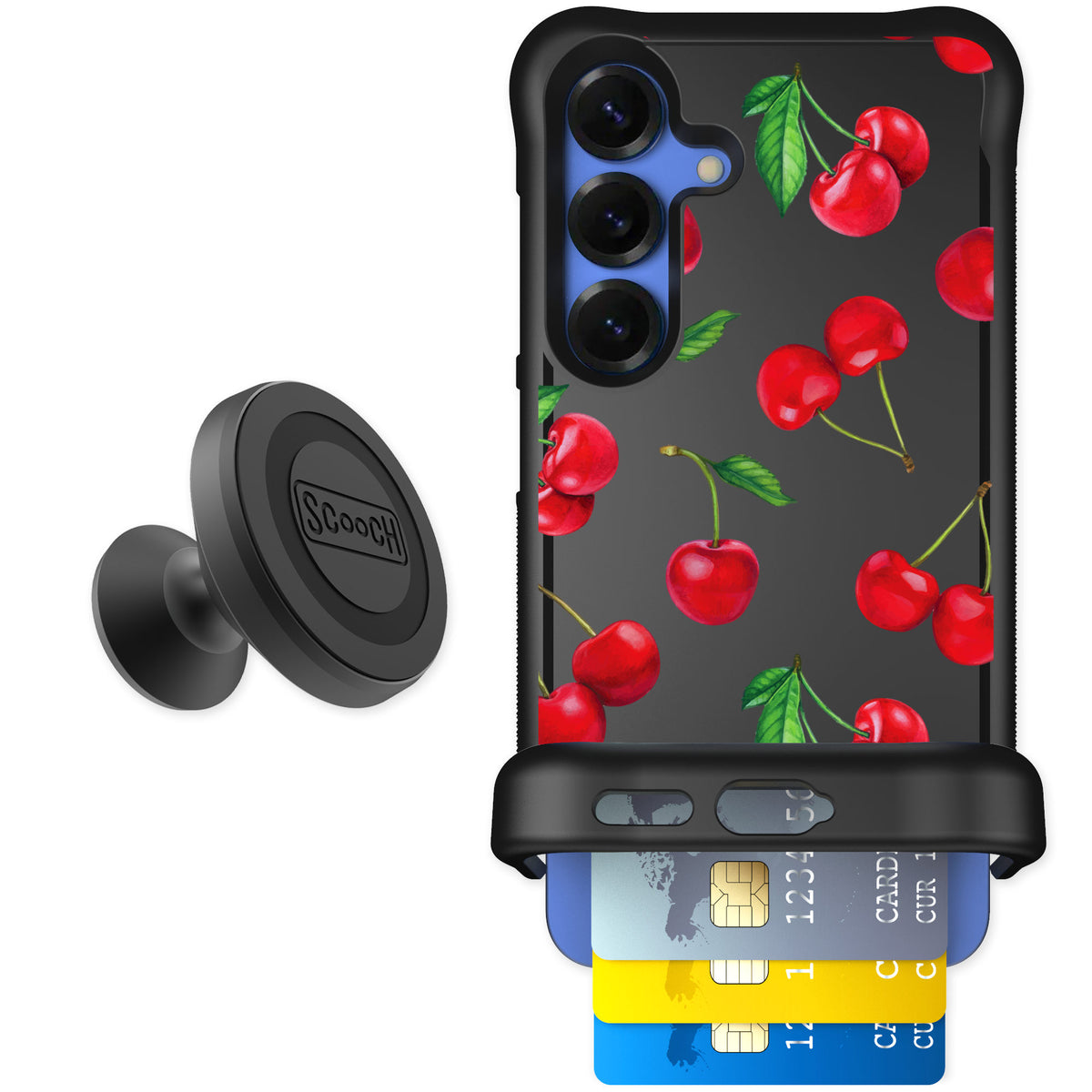 Scooch Wingmate Very Cherry for Galaxy S25 — Starter Bundle