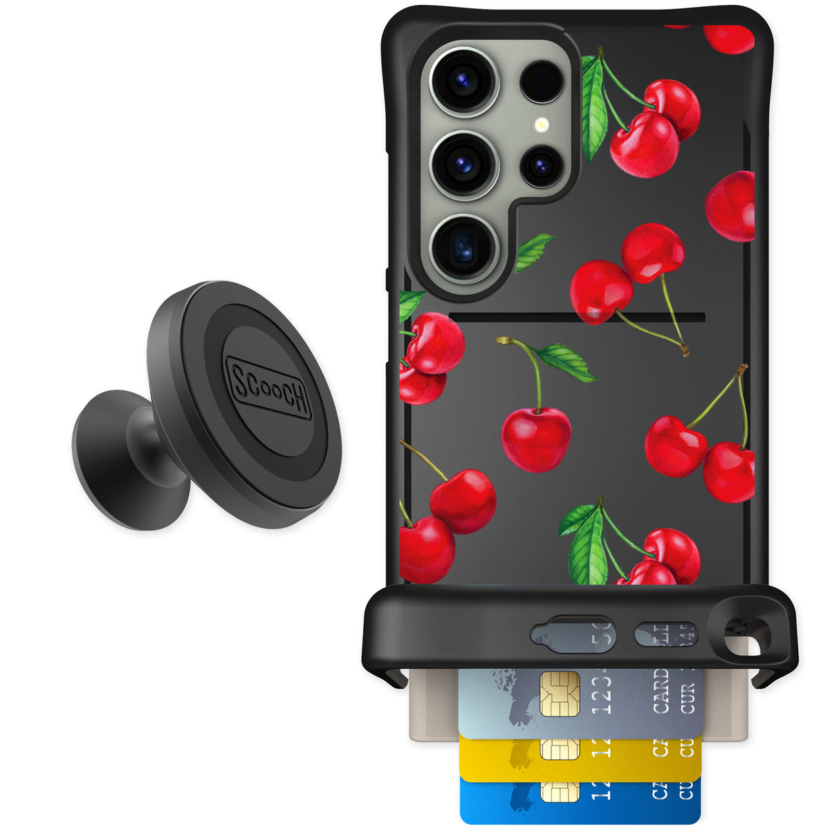 Scooch Wingmate Very Cherry for Galaxy S24 Ultra — Starter Bundle
