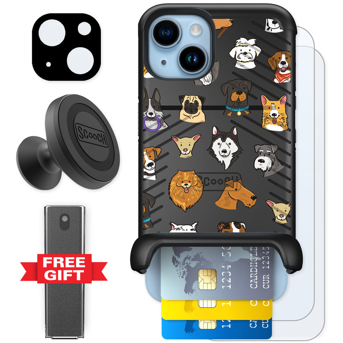 Scooch Wingmate Dog Squad for iPhone 14 — Defender Bundle